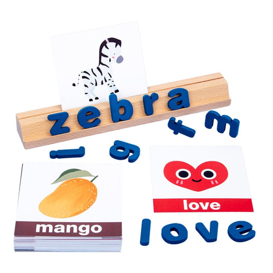 Wooden Letters Spelling Word Games Children Early Education Tabletop Games Puzzle Toys Reluova