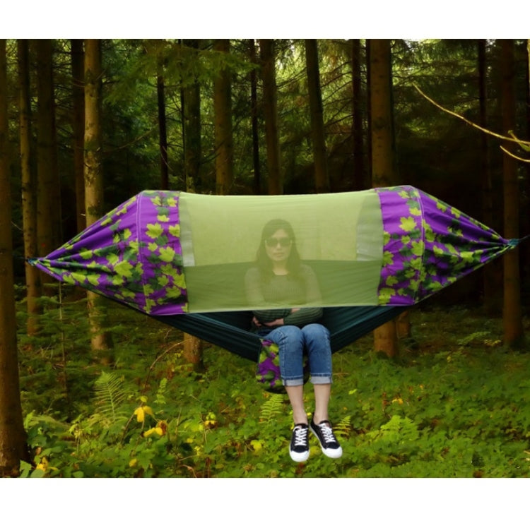 Outdoor Camping Mosquito-Proof Shade Hammock Parachute Cloth Printed Mosquito Net Hammock, Size: 275X145cm Reluova