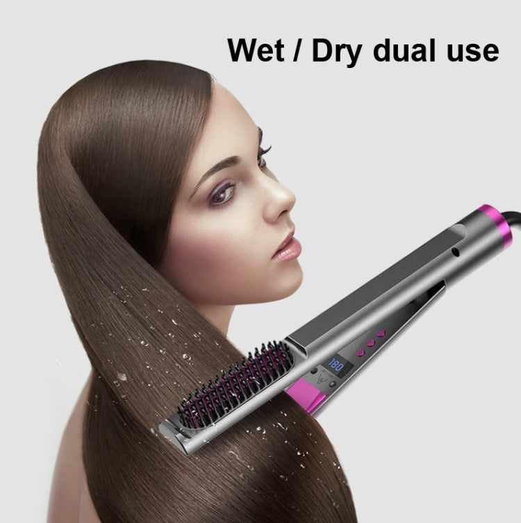 10-speed Adjustable Multifunctional Hair Straightening Curler Wet And Dry Electric Splint Straightening Comb