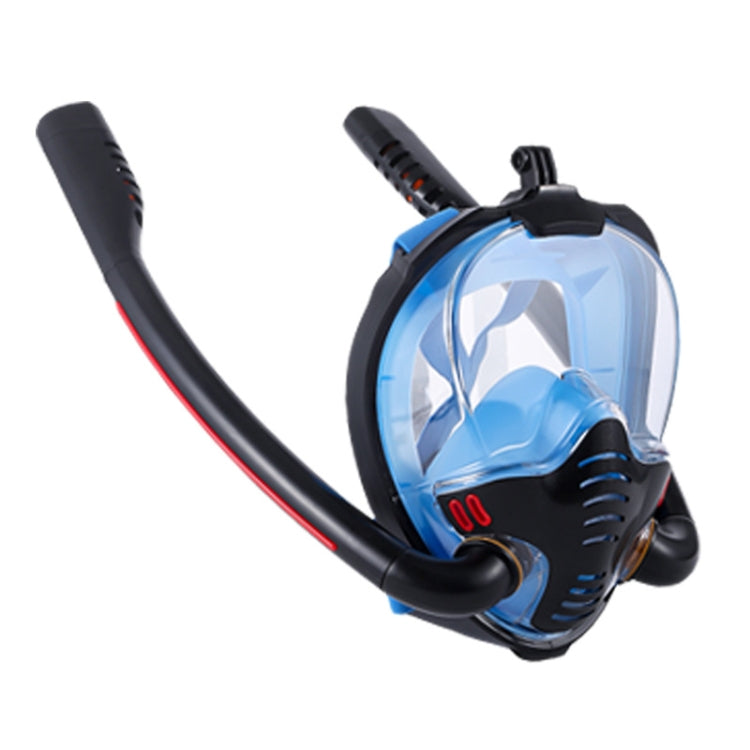 Snorkeling Mask Double Tube Silicone Full Dry Diving Mask Adult Swimming Mask Diving Goggles