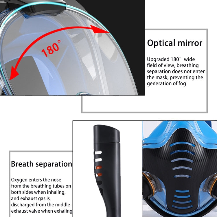 Snorkeling Mask Double Tube Silicone Full Dry Diving Mask Adult Swimming Mask Diving Goggles