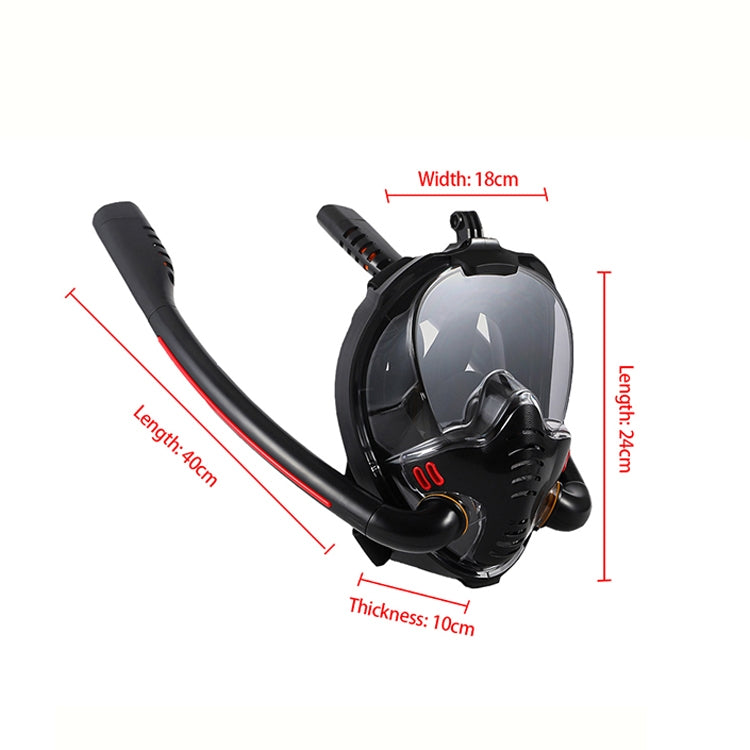 Snorkeling Mask Double Tube Silicone Full Dry Diving Mask Adult Swimming Mask Diving Goggles My Store