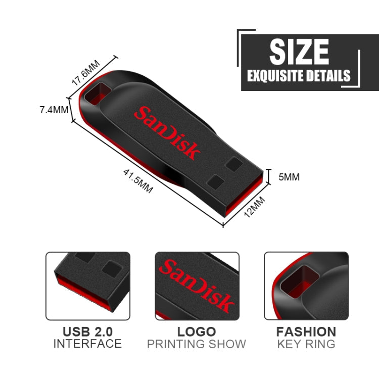 SanDisk CZ50 Mini Office USB 2.0 Flash Drive U Disk