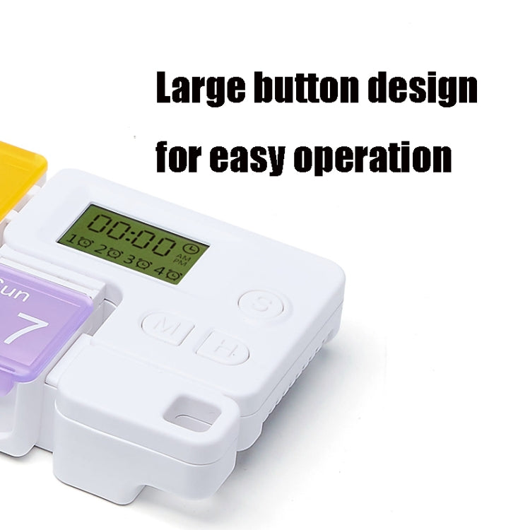 TF-248 7-Cell Smart Timing Reminder Plastic Pill Box Pill Storage Box Reluova