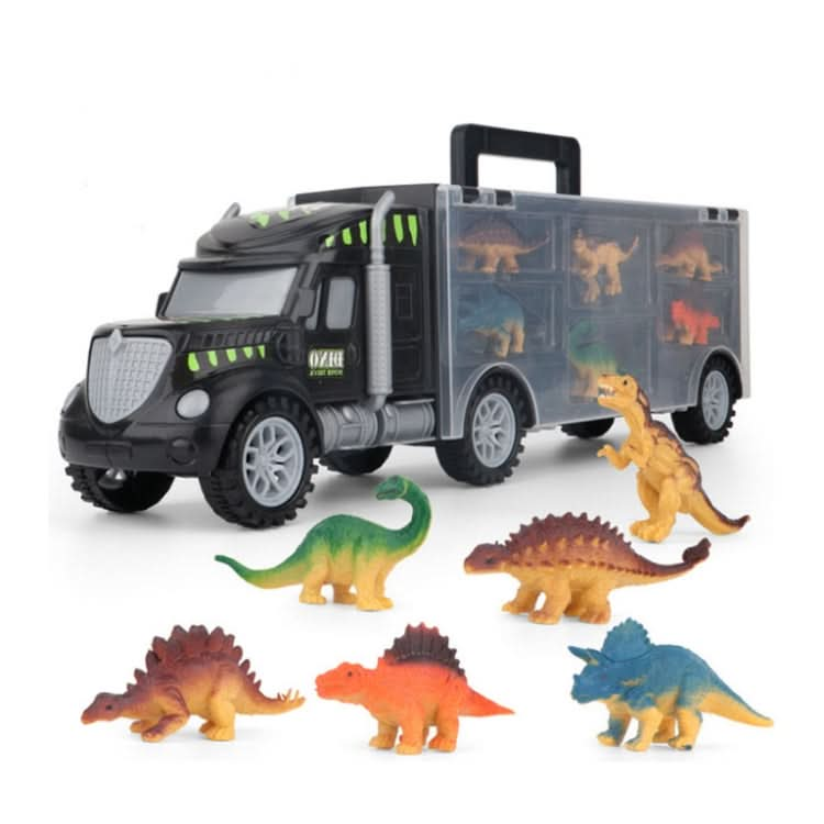 Children DIY Dinosaur Portable Storage Container Truck Model Toy Set Reluova