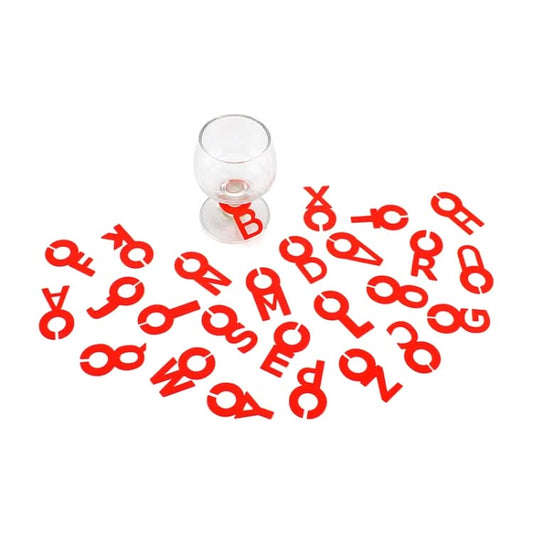 Silicone Wine Glass Letter Mark Pendant - Reluova