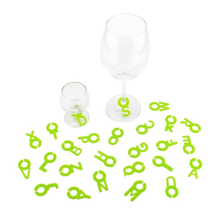 Silicone Wine Glass Letter Mark Pendant - Reluova