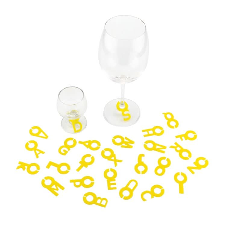 Silicone Wine Glass Letter Mark Pendant - Reluova