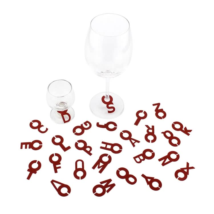 Silicone Wine Glass Letter Mark Pendant - Reluova