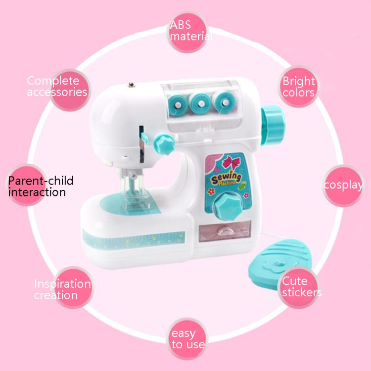 Girls Electric Sewing Machine Small Home Appliances Toys Children Play House Toy Reluova