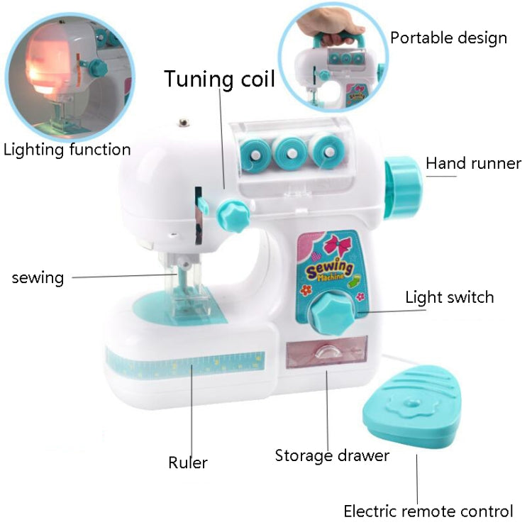 Girls Electric Sewing Machine Small Home Appliances Toys Children Play House Toy