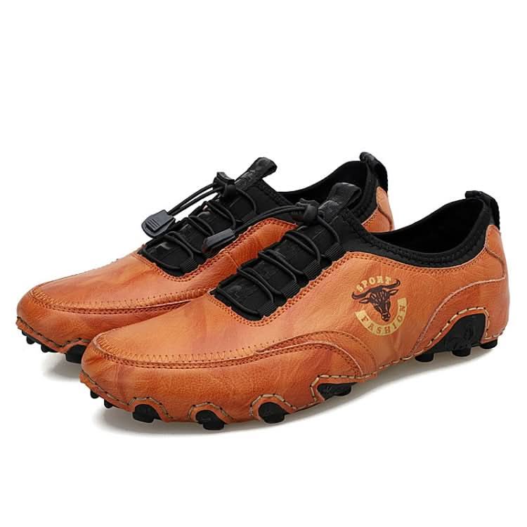 Spring And Summer Men Casual Octopus Peas Lazy Shoes Breathable Leather Shoes Reluova