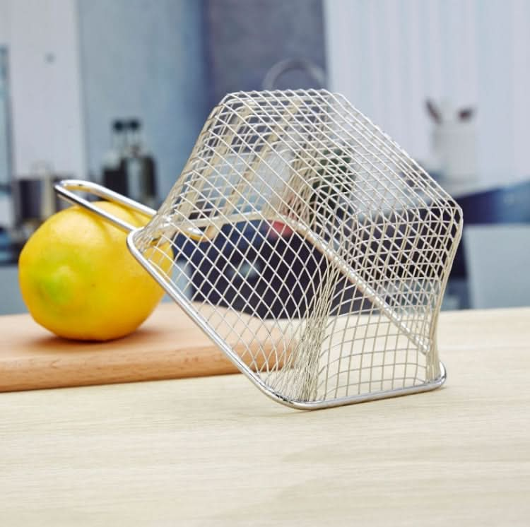 Stainless Steel Mini Fries Basket Restaurant Snack Bread Plate - Reluova