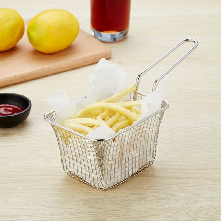 Stainless Steel Mini Fries Basket Restaurant Snack Bread Plate - Reluova