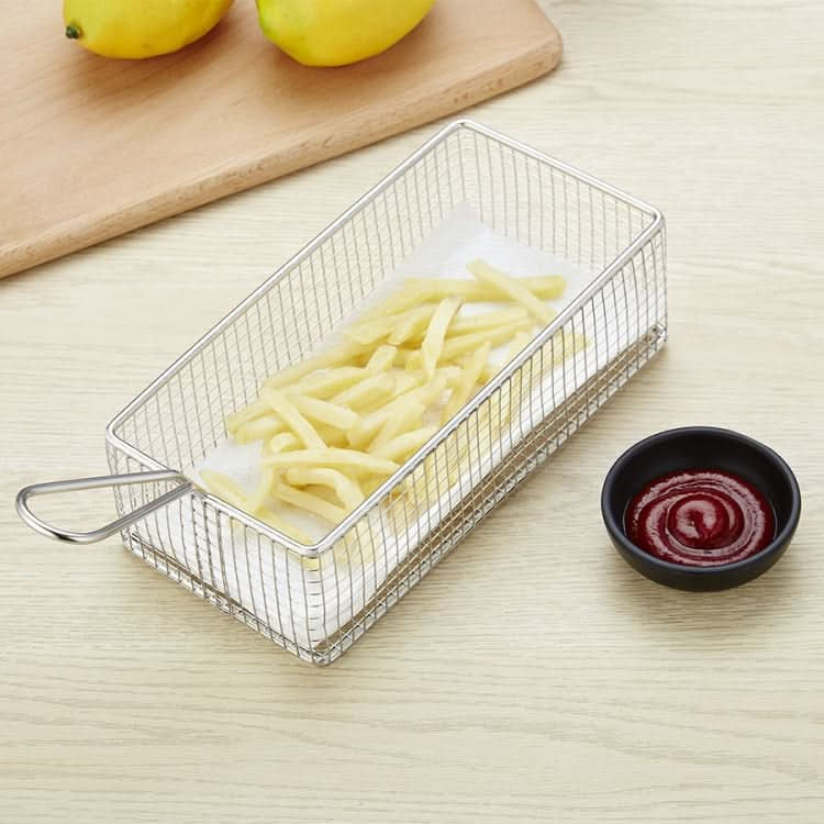 Stainless Steel Mini Fries Basket Restaurant Snack Bread Plate - Reluova