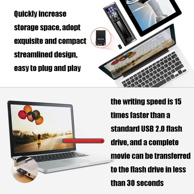 SanDisk CZ430 USB 3.1 Mini Computer Car U Disk