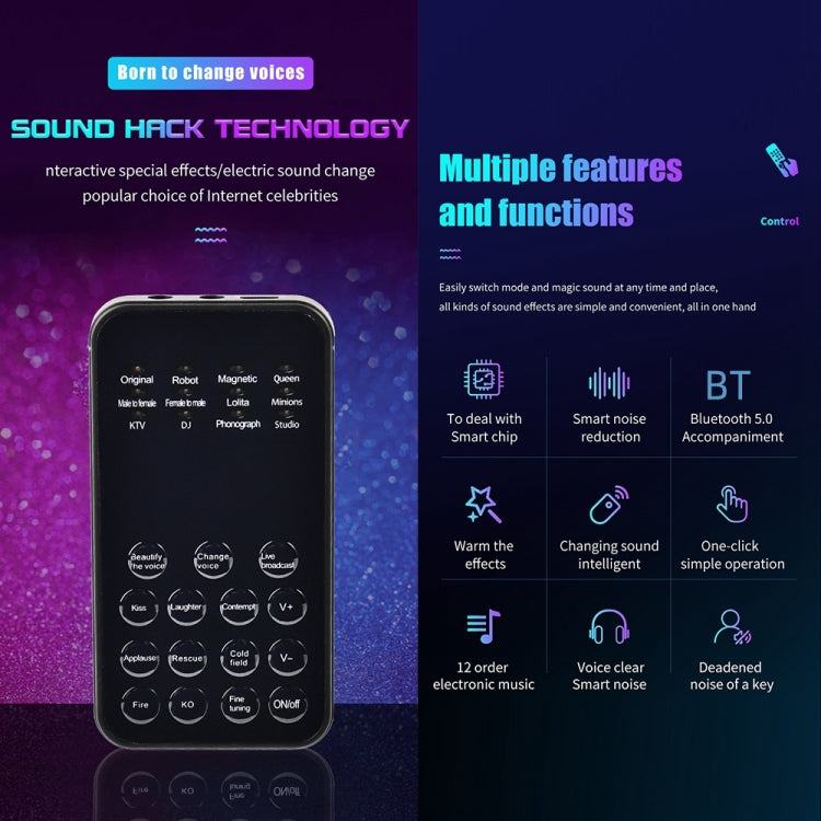 Universal Mini Sound Card Voice Changer For Mobile Phones And Computers