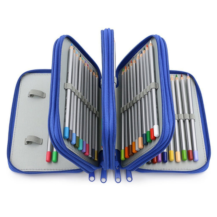 Solid Color Square Four-Layer Pencil Case Sketch Colorful Pencil Case With 72 Holes My Store