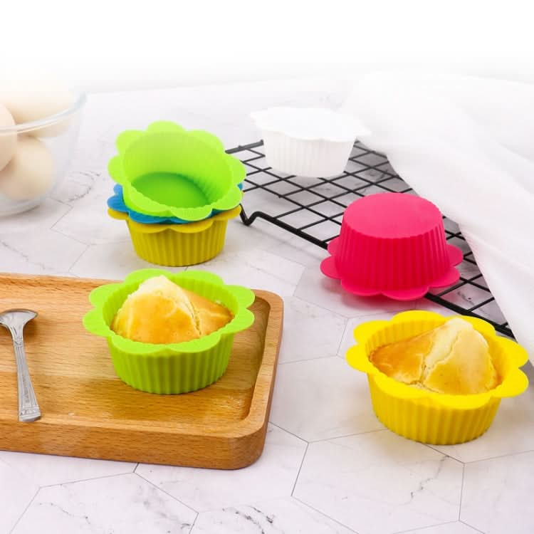 20 PCS DIY Baking Mold Macaron Lace Shape Silicone Cake Cup Pudding Egg Tart Muffin Cup Mold,Random Color Delivery-Reluova