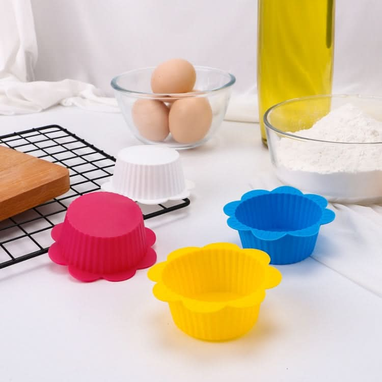 20 PCS DIY Baking Mold Macaron Lace Shape Silicone Cake Cup Pudding Egg Tart Muffin Cup Mold,Random Color Delivery-Reluova