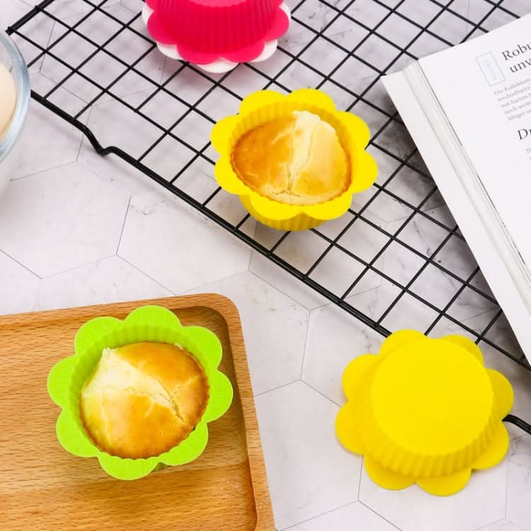 20 PCS DIY Baking Mold Macaron Lace Shape Silicone Cake Cup Pudding Egg Tart Muffin Cup Mold,Random Color Delivery-Reluova