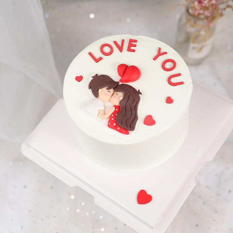 20 PCS Valentine'S Day Soft Clay EVA Love Cake Decoration