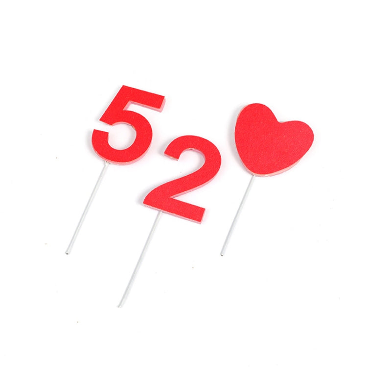 20 PCS Valentine'S Day Soft Clay EVA Love Cake Decoration