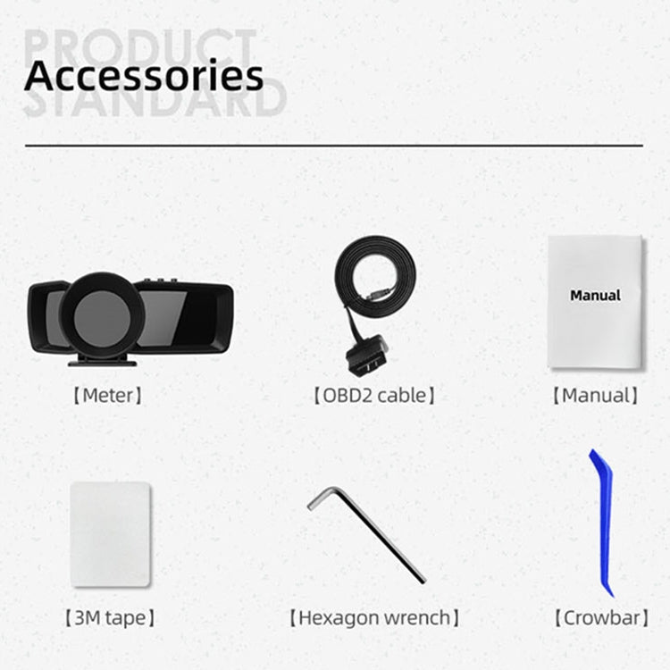 AP-7 HUD Head-Up Display OBD GPS Dual System Driving Computer Modified LCD Code Table