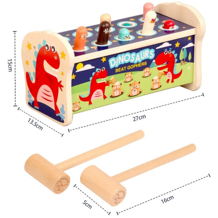 Hitting Hamster Toys Children Educational Early Education Wooden Percussion Games Toy, Style: Reluova