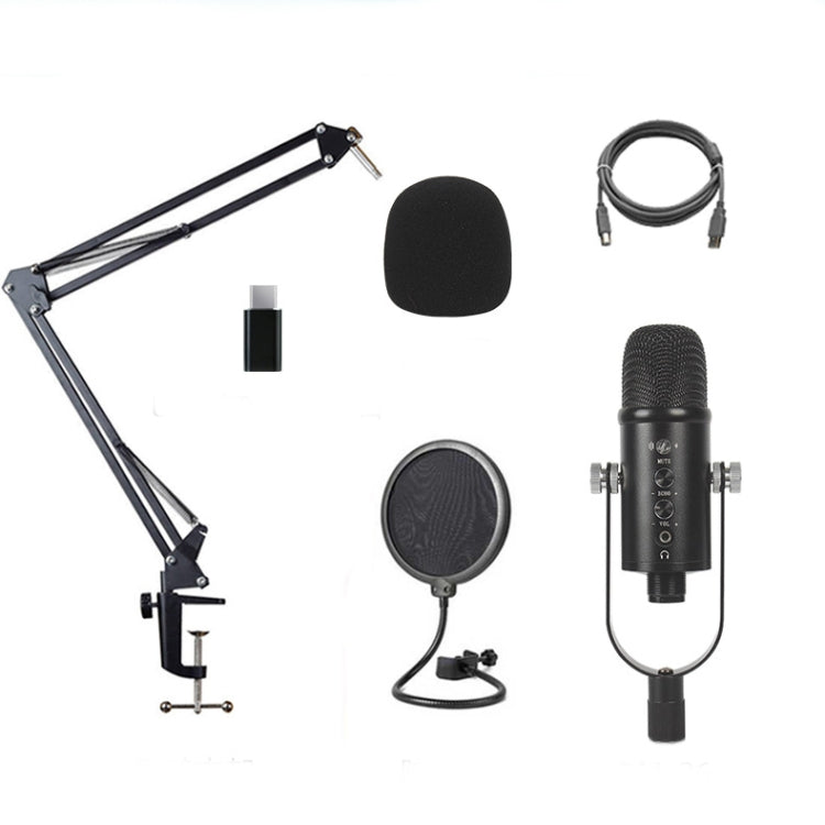 BM-86 USB Condenser Microphone Voice Recording Computer Microphone Live Broadcast Equipment Set Reluova