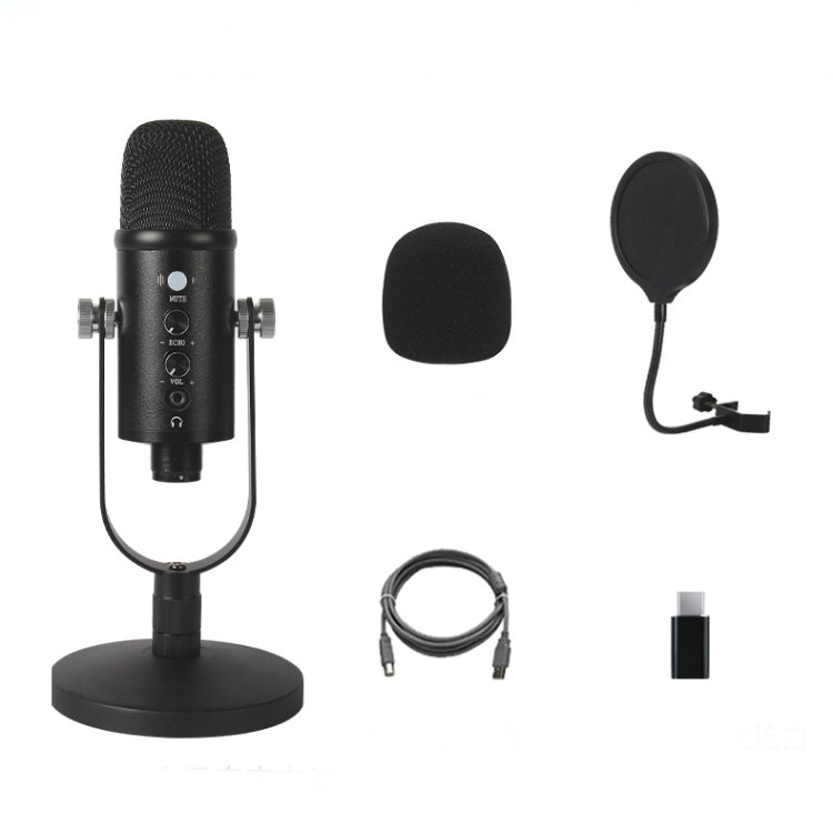 BM-86 USB Condenser Microphone Voice Recording Computer Microphone Live Broadcast Equipment Set Reluova