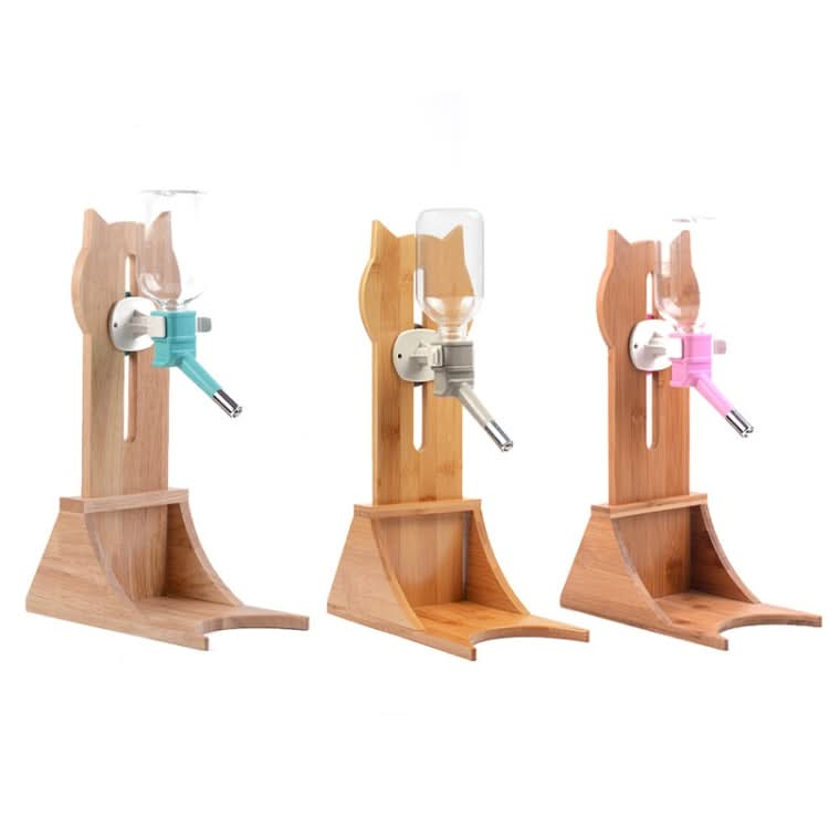 Pet Waterer Solid Wood Frame Hanging Water Bottle, Random Color Delivery - Reluova