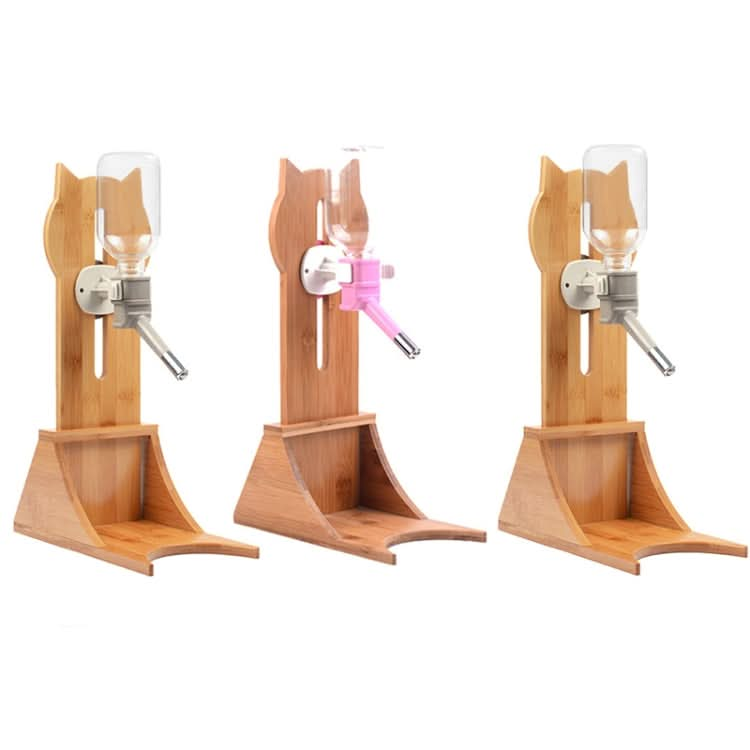 Pet Waterer Solid Wood Frame Hanging Water Bottle, Random Color Delivery - Reluova