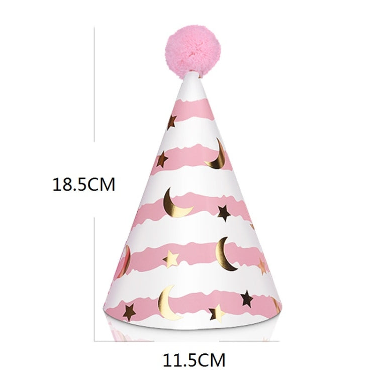 20 PCS Cute Children Bronzing Birthday Hats Cake Baking Decoration Party Hats