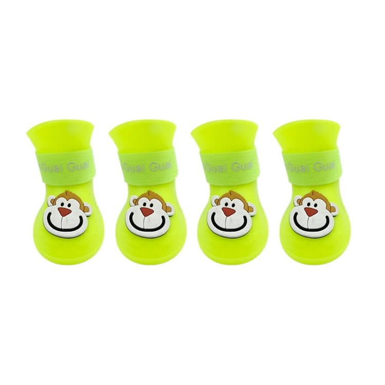 Pet Cartoon Silicone Rain Boots Waterproof Non-Slip Cold-Resistant Dog Shoes - Reluova