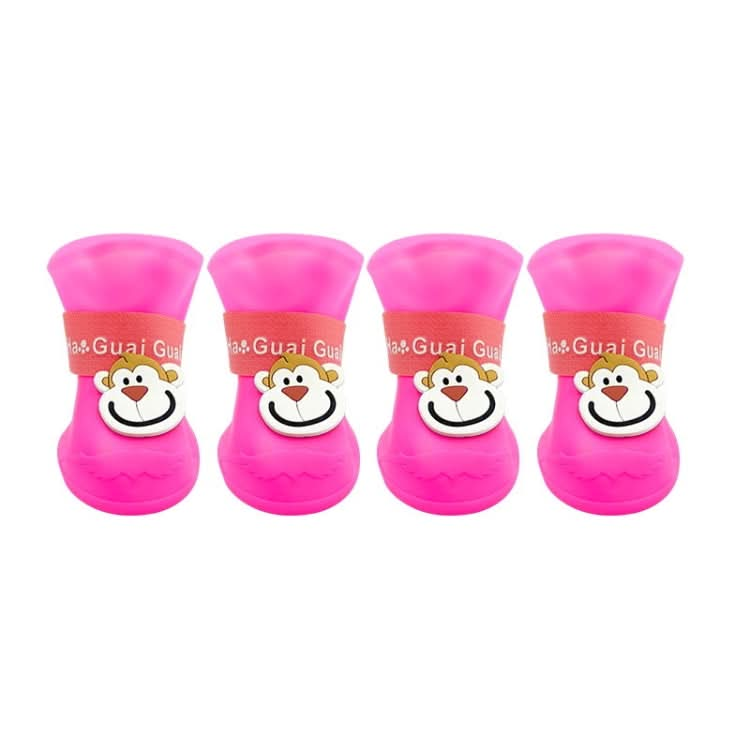 Pet Cartoon Silicone Rain Boots Waterproof Non-Slip Cold-Resistant Dog Shoes - Reluova