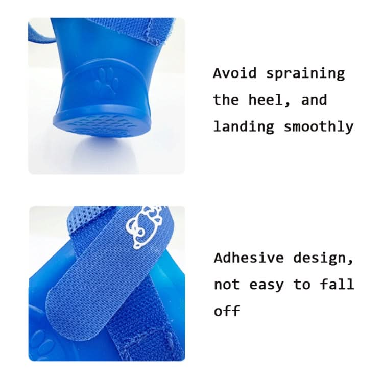 Pet Cartoon Silicone Rain Boots Waterproof Non-Slip Cold-Resistant Dog Shoes - Reluova