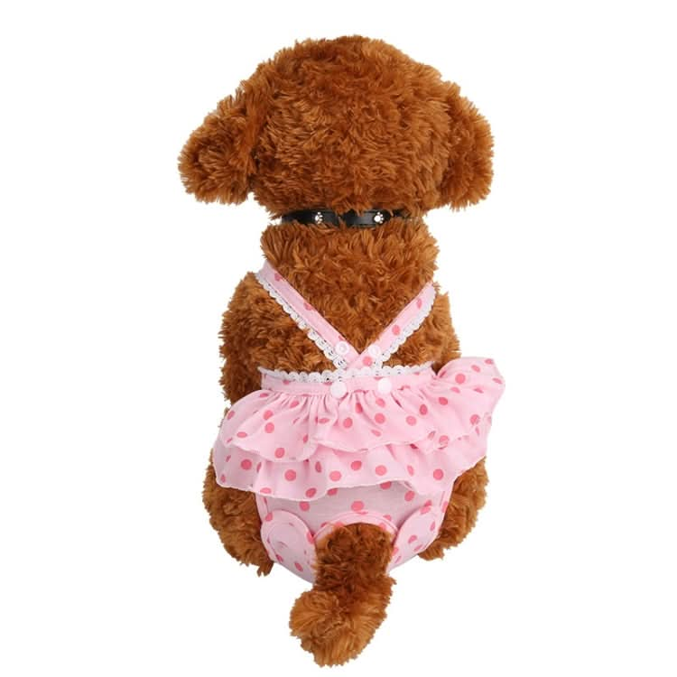 Menstrual Physiological Pants For Pet Dog Polka Dot Skirt And Bib Physiological Pants - Reluova