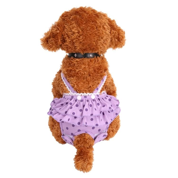 Menstrual Physiological Pants For Pet Dog Polka Dot Skirt And Bib Physiological Pants - Reluova