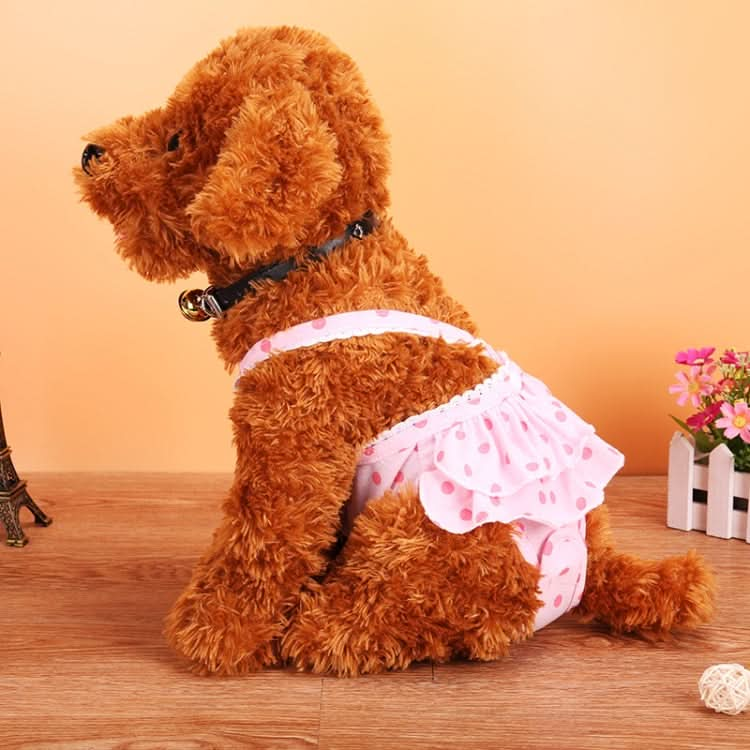 Menstrual Physiological Pants For Pet Dog Polka Dot Skirt And Bib Physiological Pants - Reluova