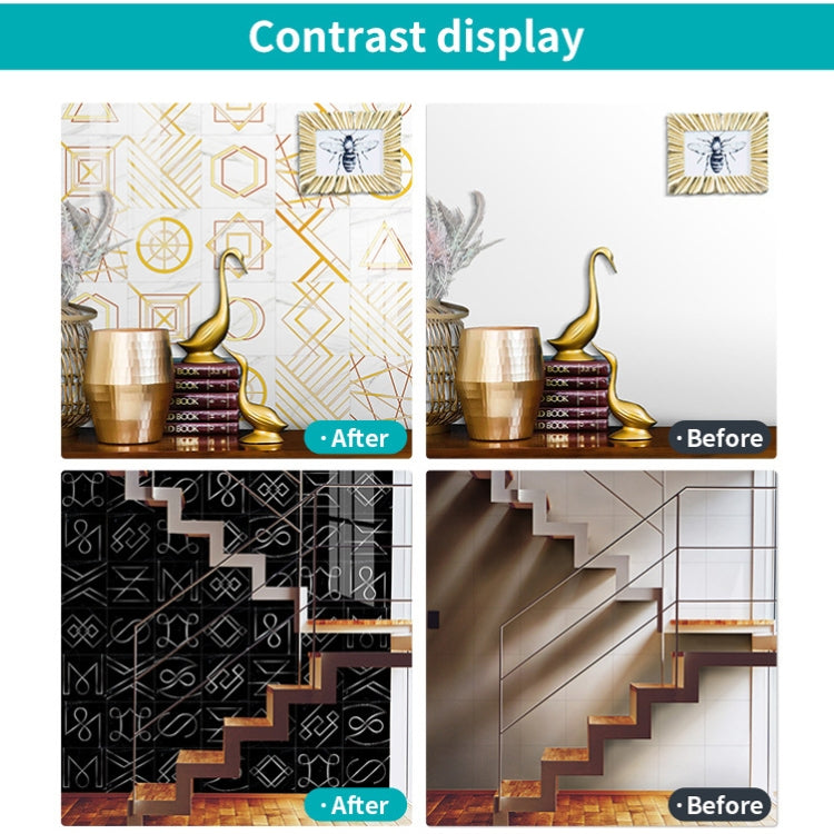 Geometric Pattern Staircase Wall Tile Sticker Kitchen Stove Water And Oil Proof Stickers My Store