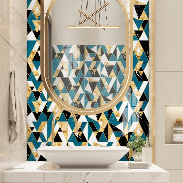 Geometric Pattern Staircase Wall Tile Sticker Kitchen Stove Water And Oil Proof Stickers My Store