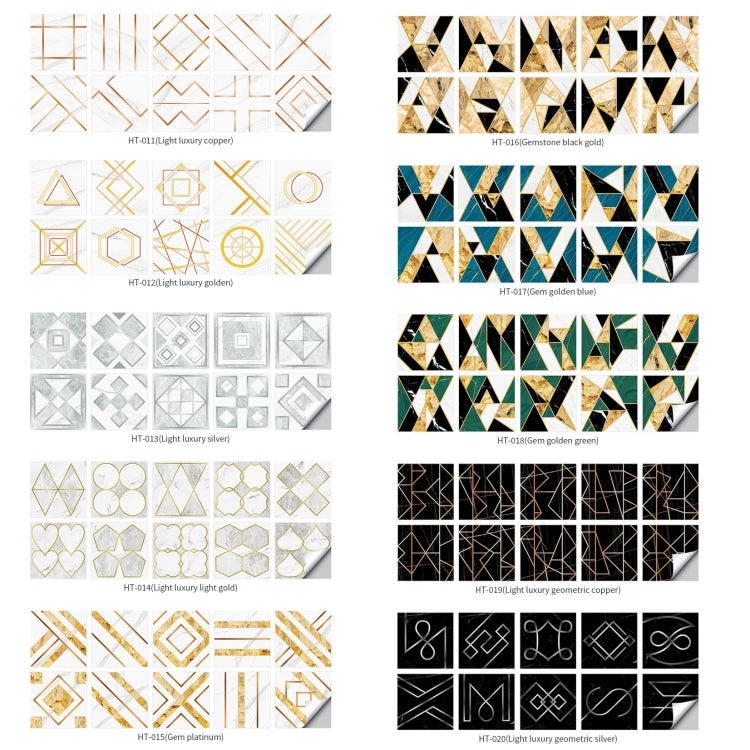 Geometric Pattern Staircase Wall Tile Sticker Kitchen Stove Water And Oil Proof Stickers My Store