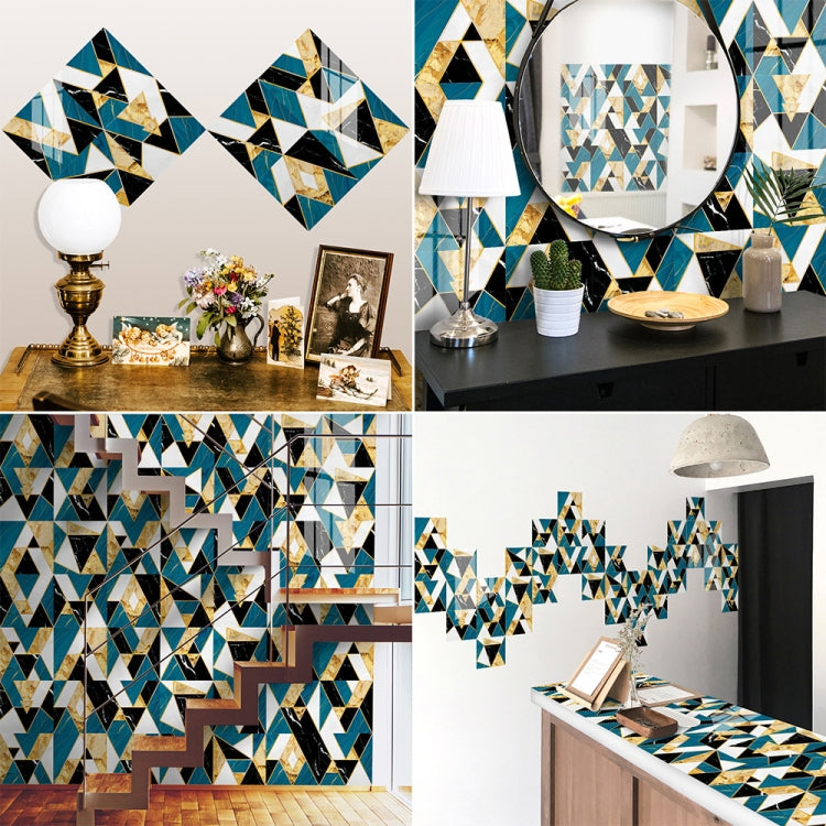 Geometric Pattern Staircase Wall Tile Sticker Kitchen Stove Water And Oil Proof Stickers My Store