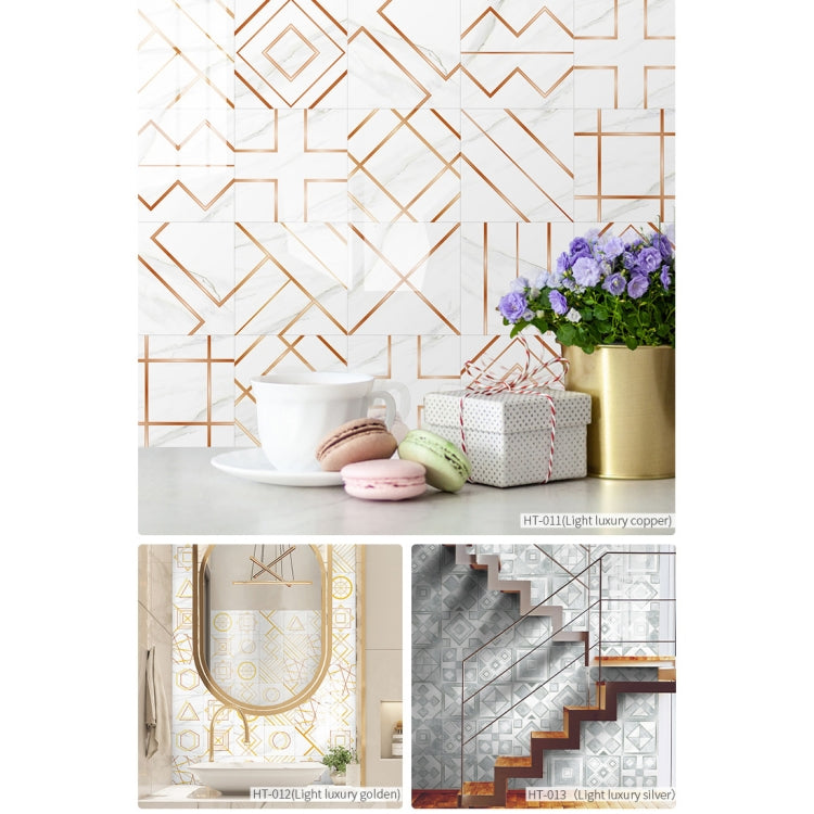 Geometric Pattern Staircase Wall Tile Sticker Kitchen Stove Water And Oil Proof Stickers My Store