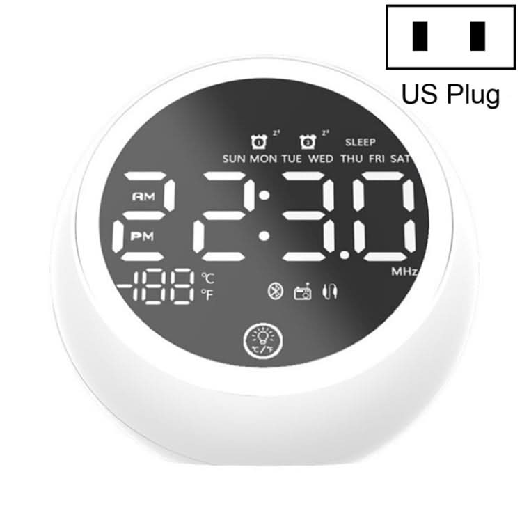 X10 Multifunctional Bluetooth Speaker LED Night Light Alarm Clock Bluetooth Speaker, Support TF Card & AUX & FM Radio