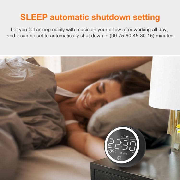 X10 Multifunctional Bluetooth Speaker LED Night Light Alarm Clock Bluetooth Speaker, Support TF Card & AUX & FM Radio