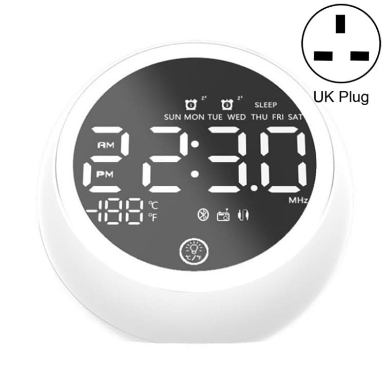 X10 Multifunctional Bluetooth Speaker LED Night Light Alarm Clock Bluetooth Speaker, Support TF Card & AUX & FM Radio