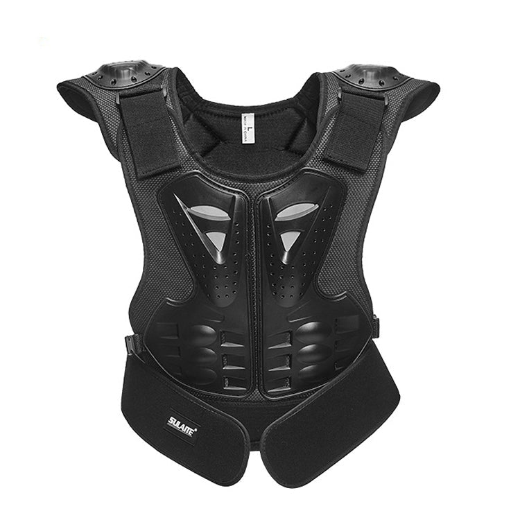 SULAITE Children Skating Back Protector Chest Protector Spine Protector Night Reflective Armor Child Riding Armor