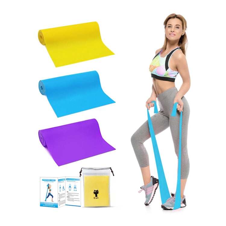 3 In 1 TPE Yoga Stretch Sheet Fitness Elastic Band Resistance Band Strength Training Stretch Band Set-Reluova